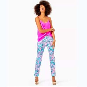 NWT Lilly Pulitzer Kelly Stretch Pants in the "Treasure Trove" sz 12